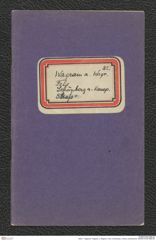 Seite 1, Tagebuch "Wagram a. Wagram | Fels | Schönberg a. Kamp | [unleserlich]" (NHMW-PRAE-BBB-82)